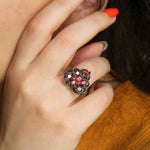 Load image into Gallery viewer, Black Petal | Anello Argento