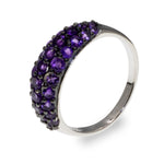 Load image into Gallery viewer, Purple Pavé | Bague Argent