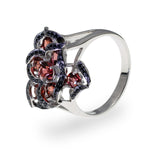 Load image into Gallery viewer, Black Petal | Anello Argento