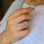 Load image into Gallery viewer, Curvy Rainbow | Anello Argento