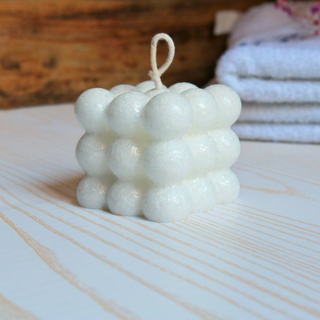 Shimmering bubble Candle | Natural Vegetable Wax