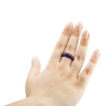 Load image into Gallery viewer, Purple Pavé Ring