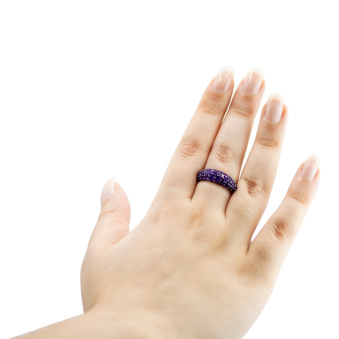 Purple Pavé Ring